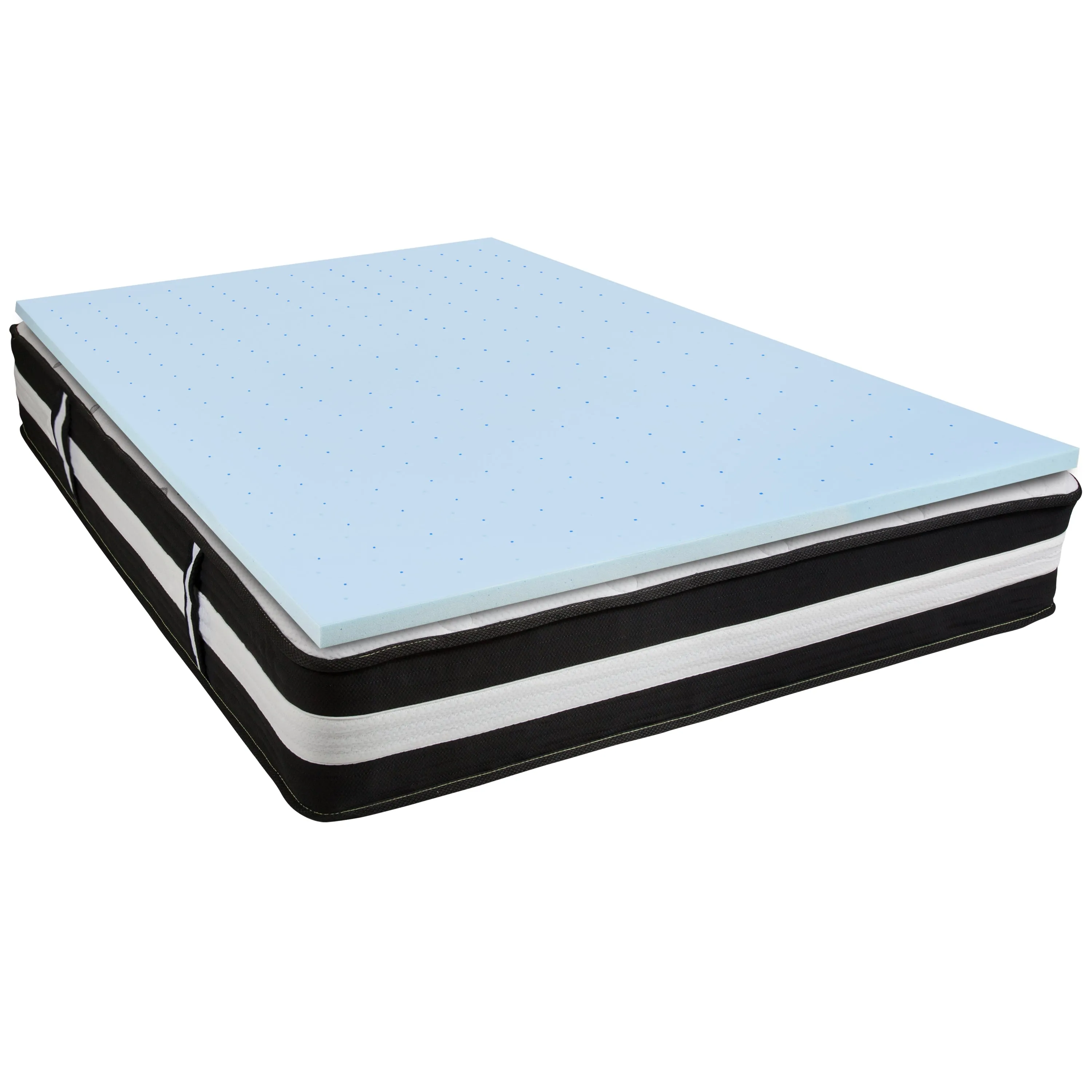 12" Mattress and Topper Bundle CL-E230P-2M35-Q-GG