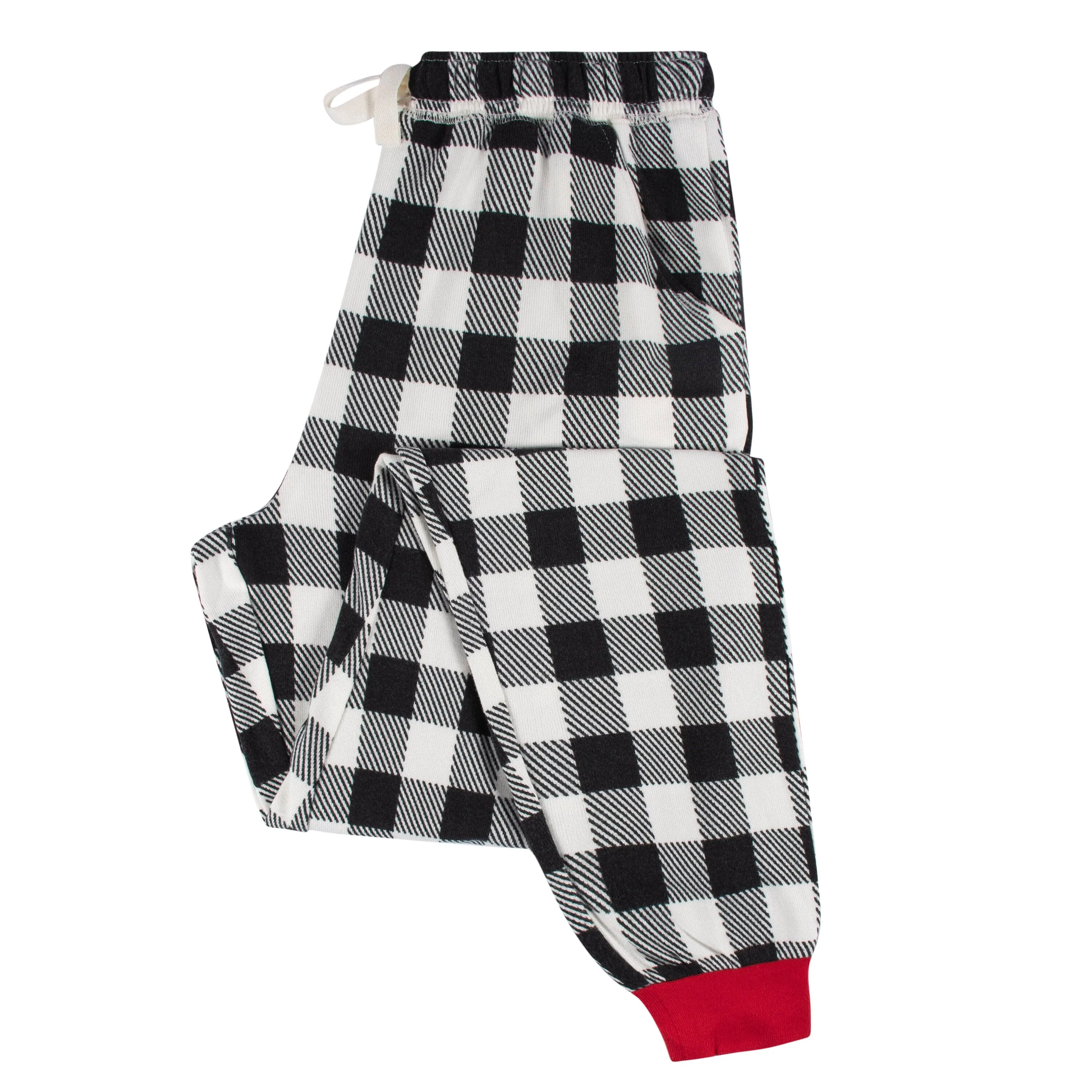 2-Piece Women's Buffalo Plaid Hacci Pajama Set