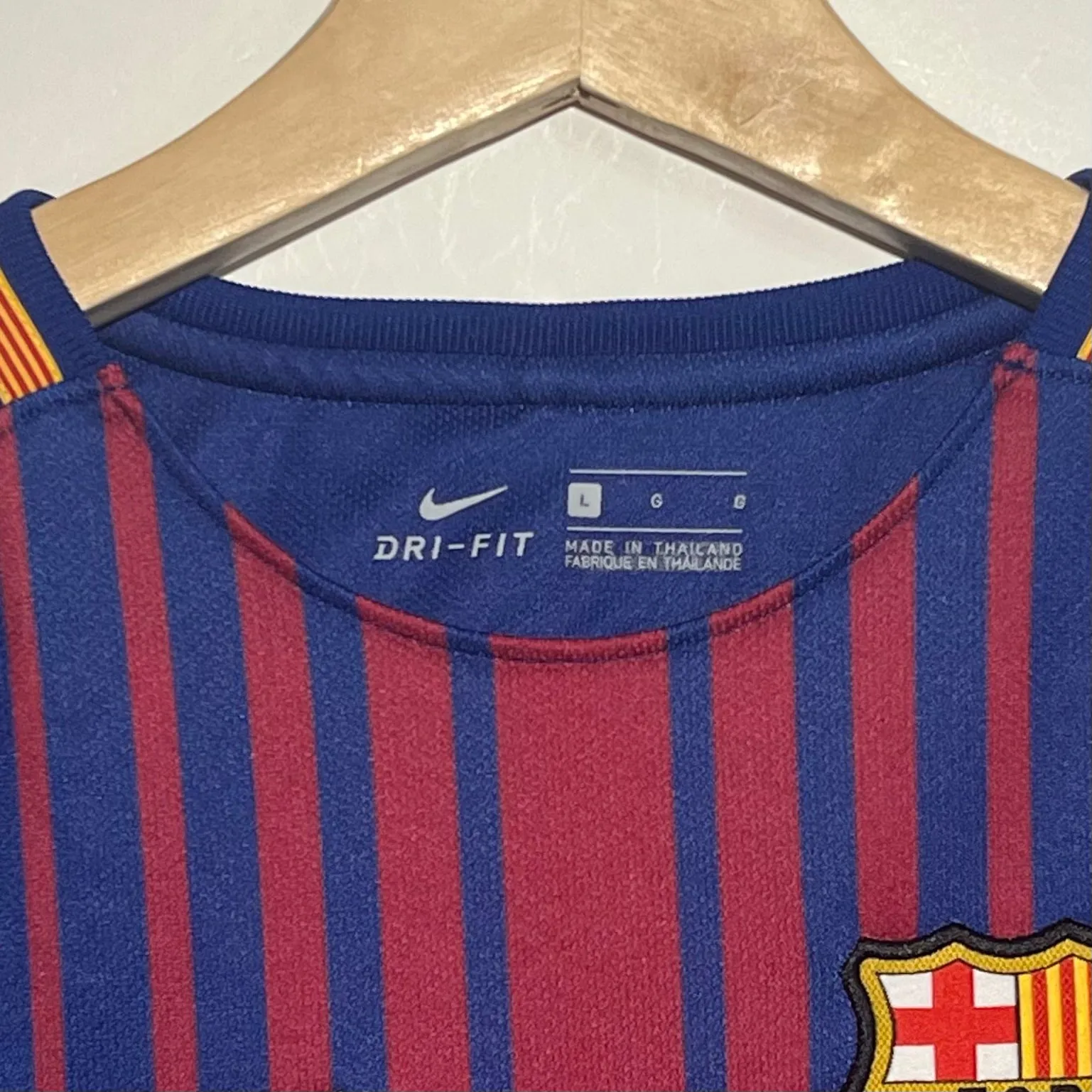 2017/18 FC Barcelona Home Jersey Youth L