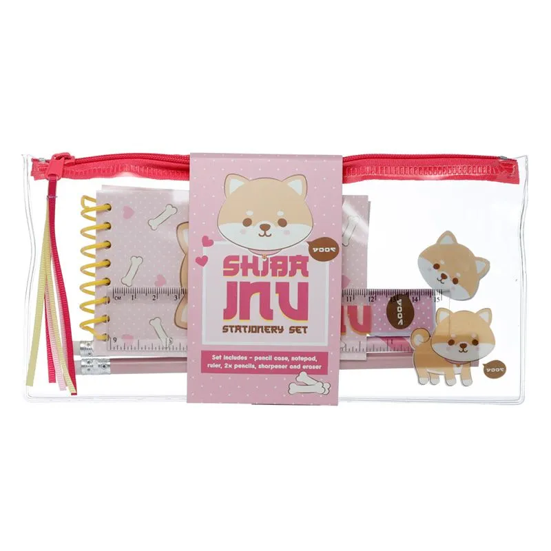 Adoramals Pets Shiba Inu Dog Pencil Case Stationary Set