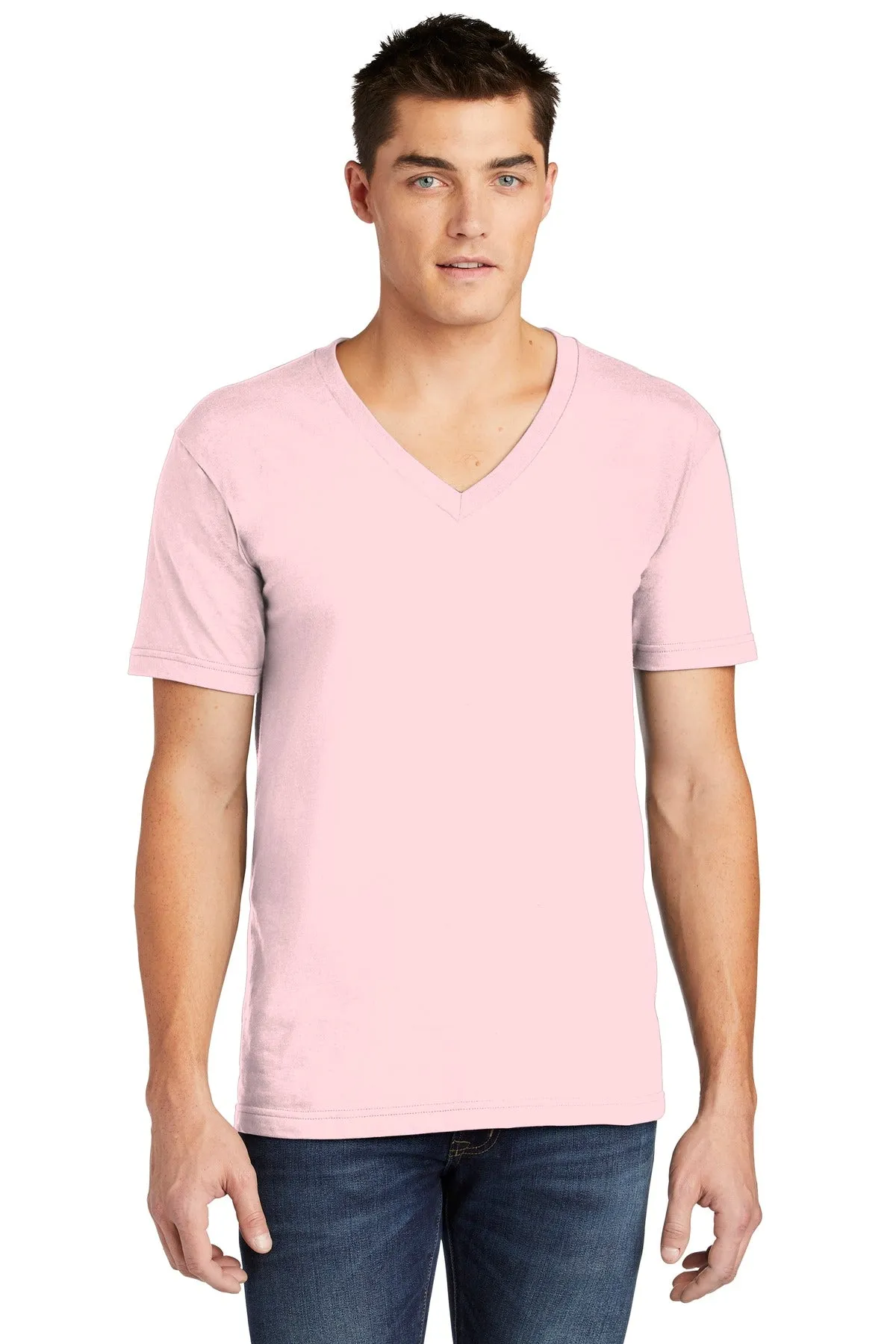 American Apparel  Fine Jersey V-Neck T-Shirt 2456W