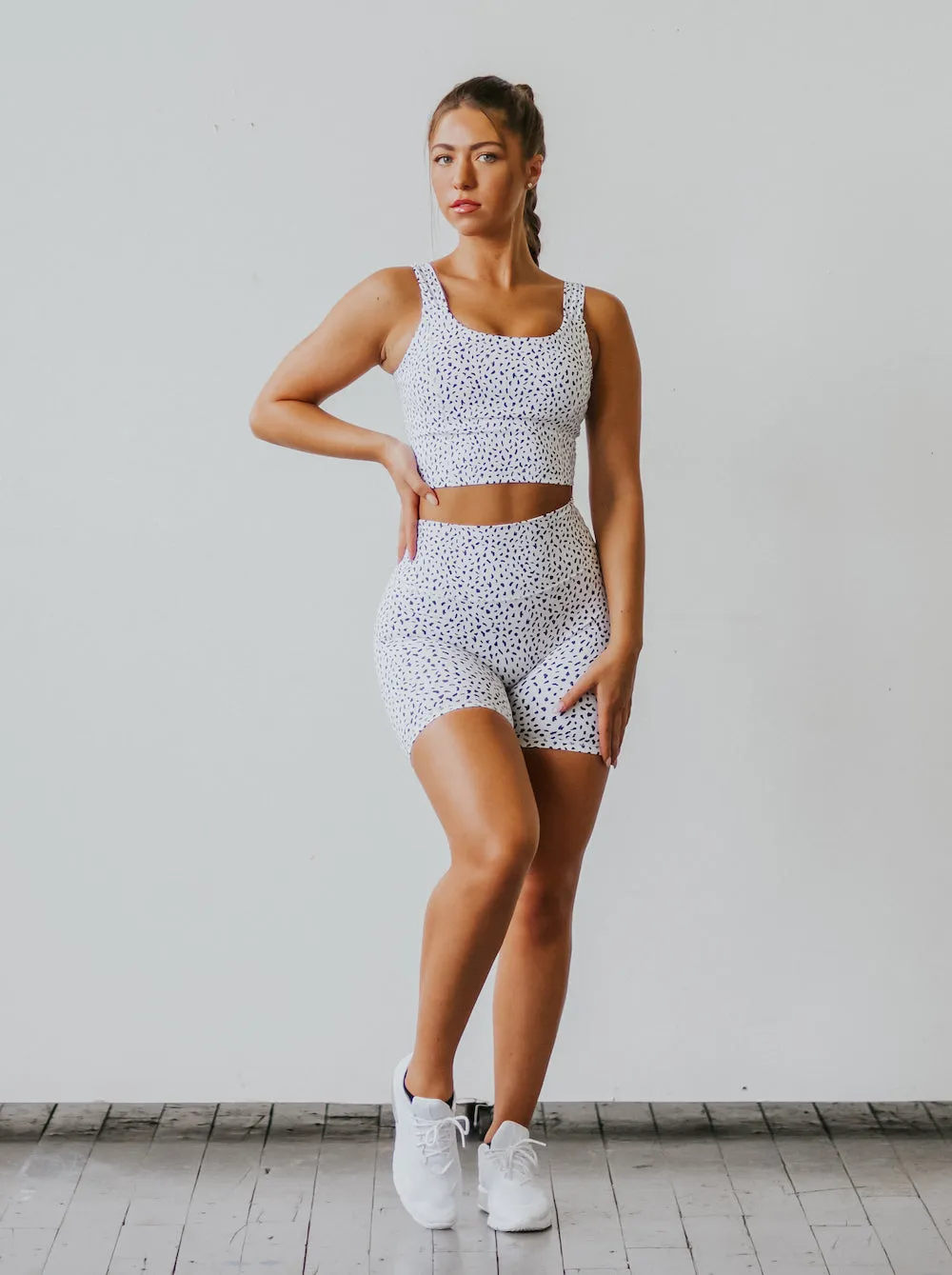 Astoria LUXE IGNITE Sports Crop - White Speckle