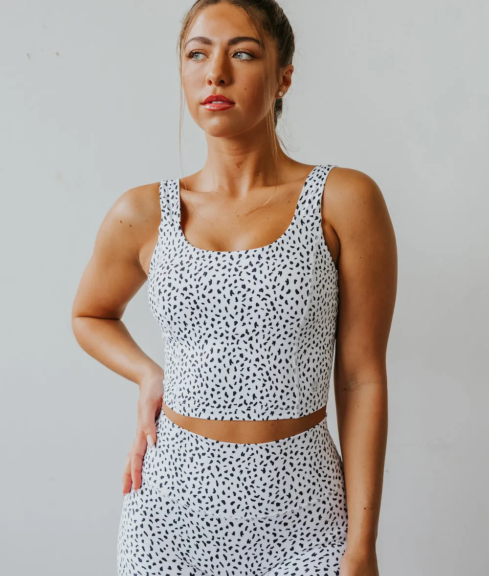 Astoria LUXE IGNITE Sports Crop - White Speckle