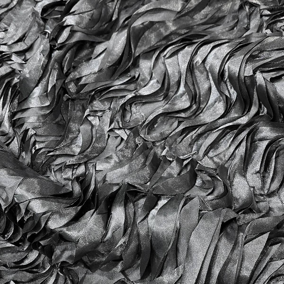 Austrian Wave Satin Wholesale Fabric in Charcoal