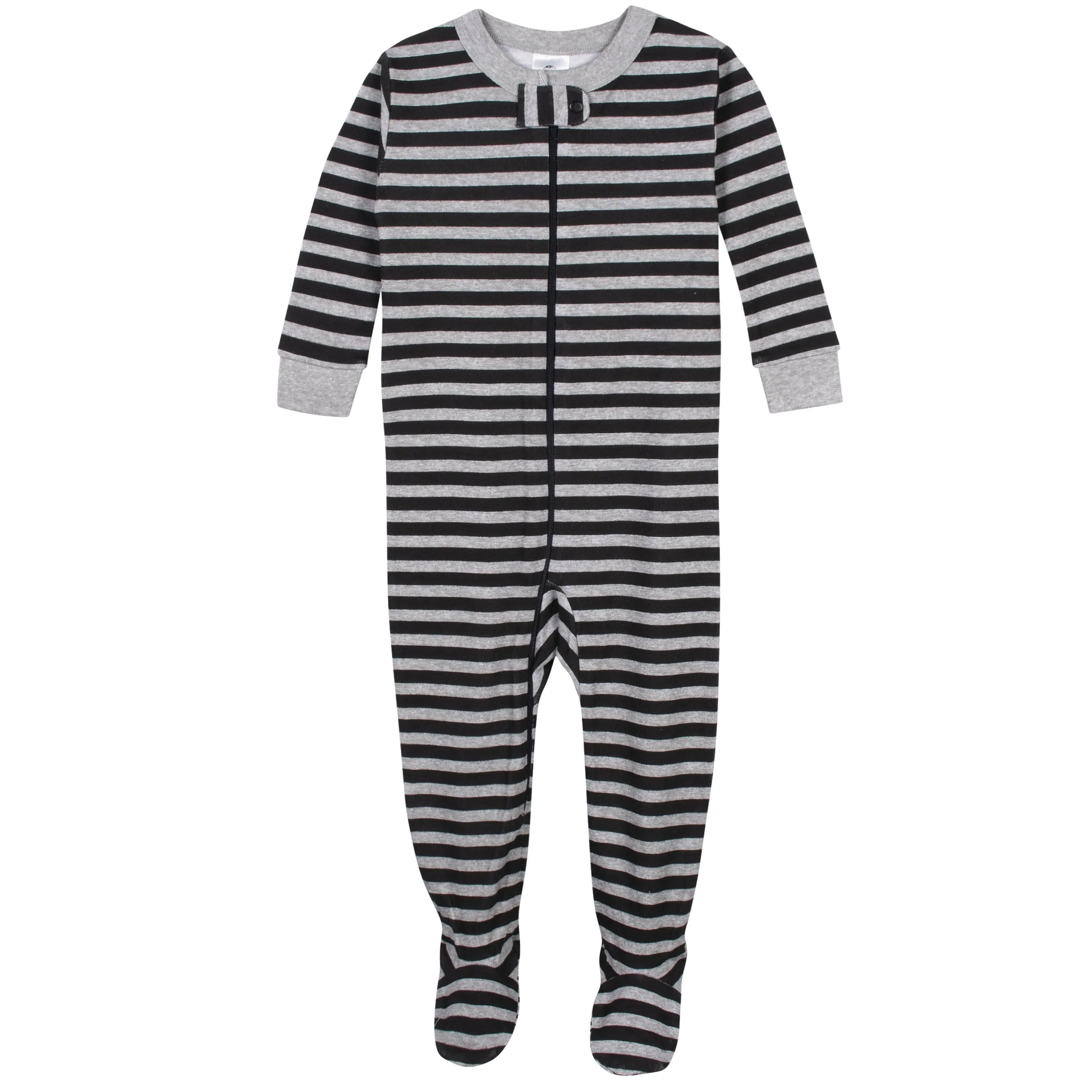 Baby Boys' 2-Pack Organic "Good Morning" Snug Fit Footed Pajamas