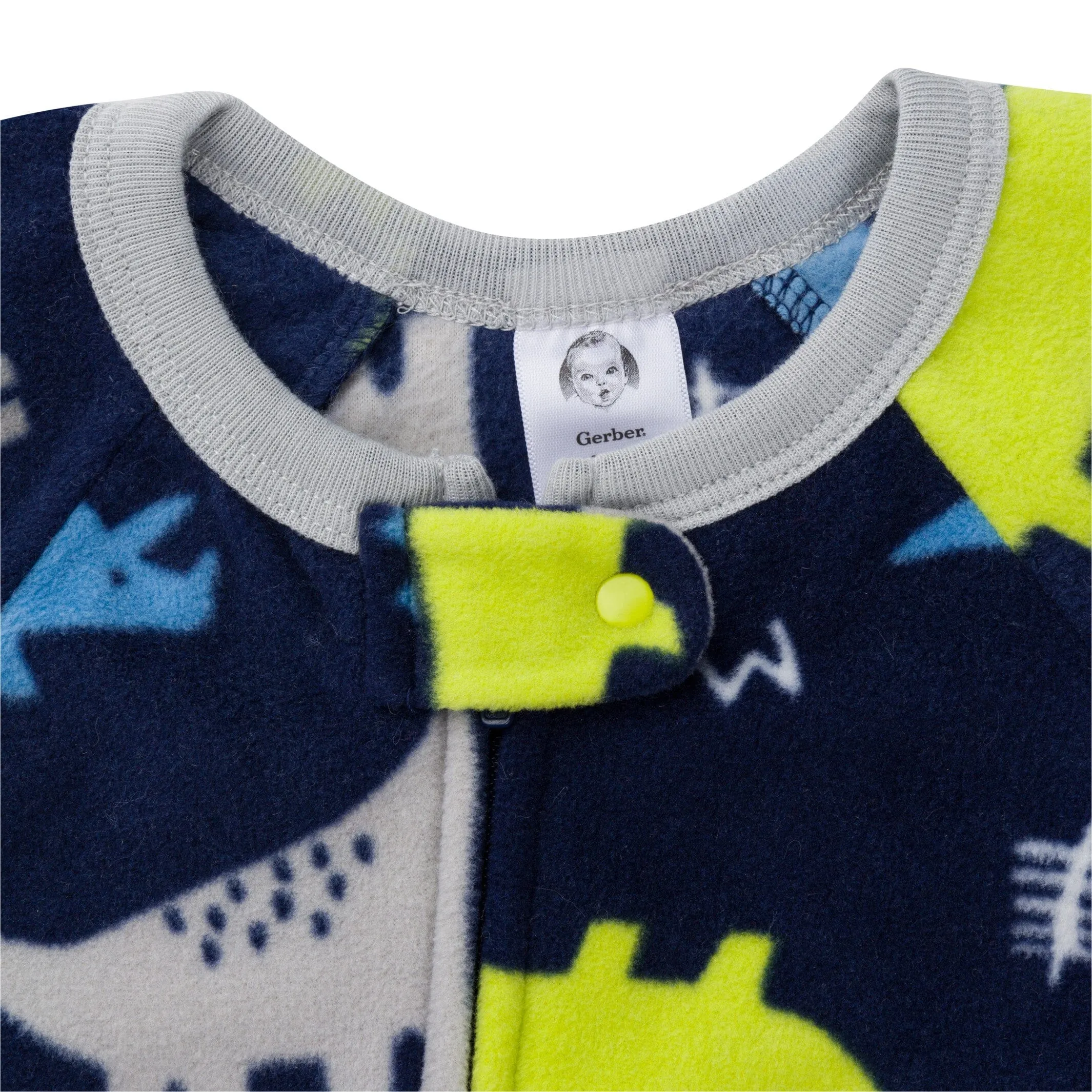 Baby Boys Dinosaur Fleece Pajamas