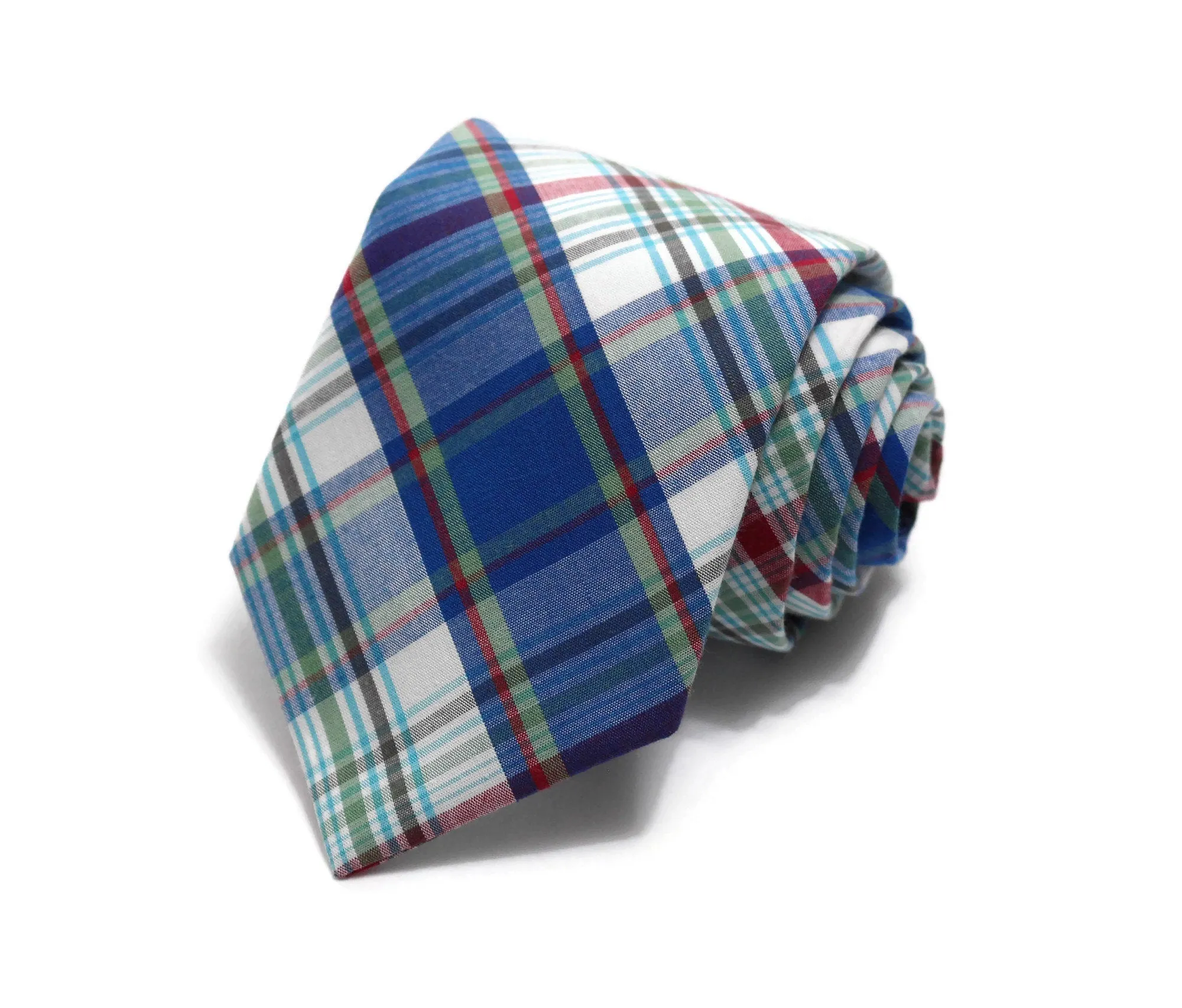 Blue Newport Plaid Necktie