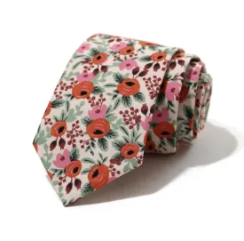 Blush Rosa Floral Necktie