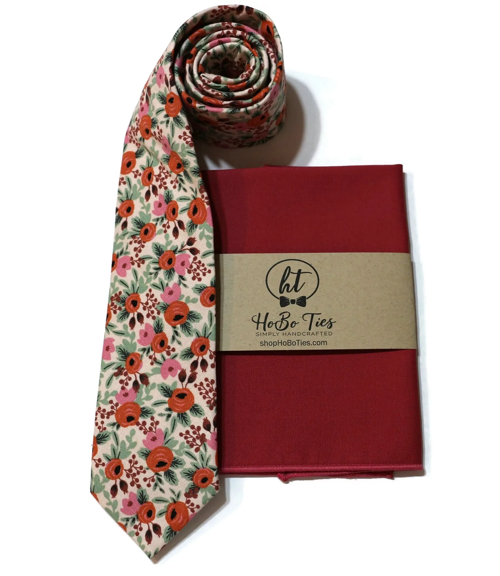 Blush Rosa Floral Necktie