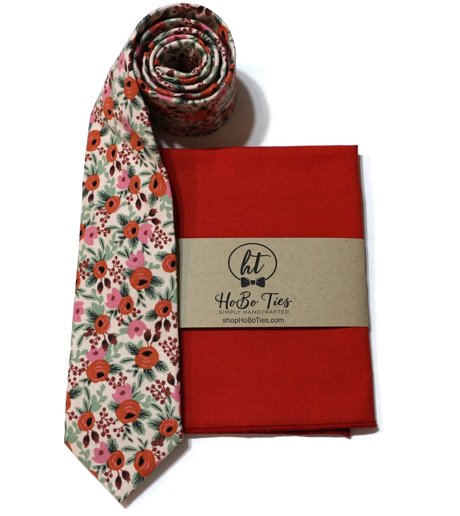 Blush Rosa Floral Necktie