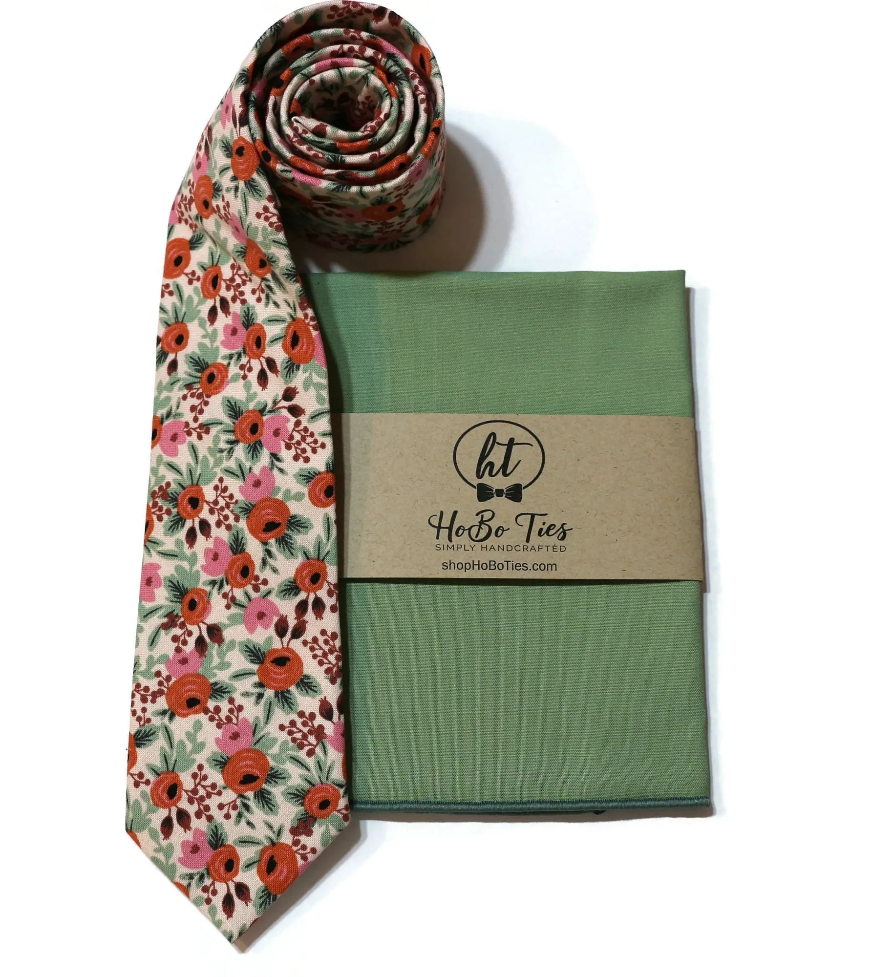 Blush Rosa Floral Necktie