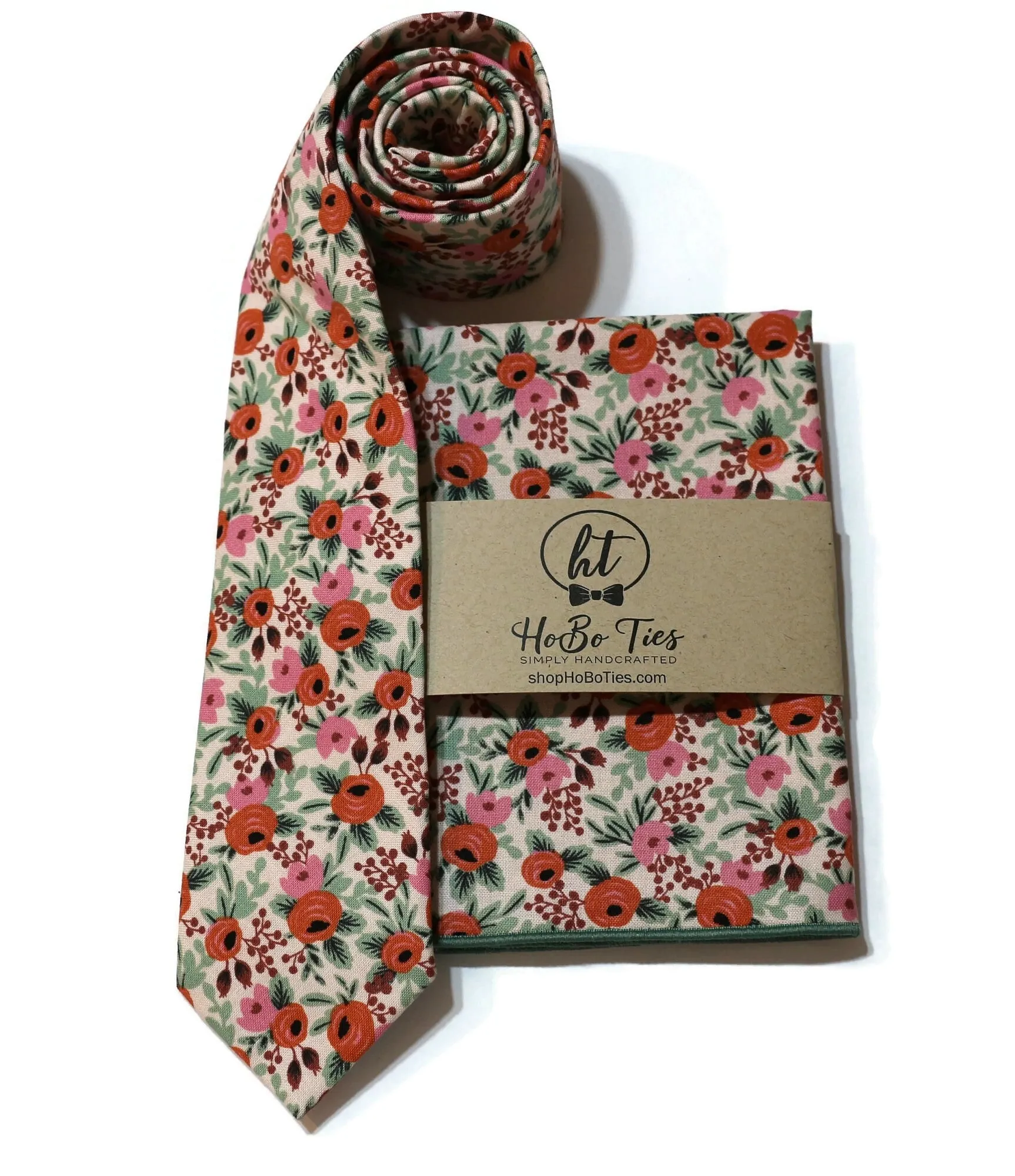 Blush Rosa Floral Necktie