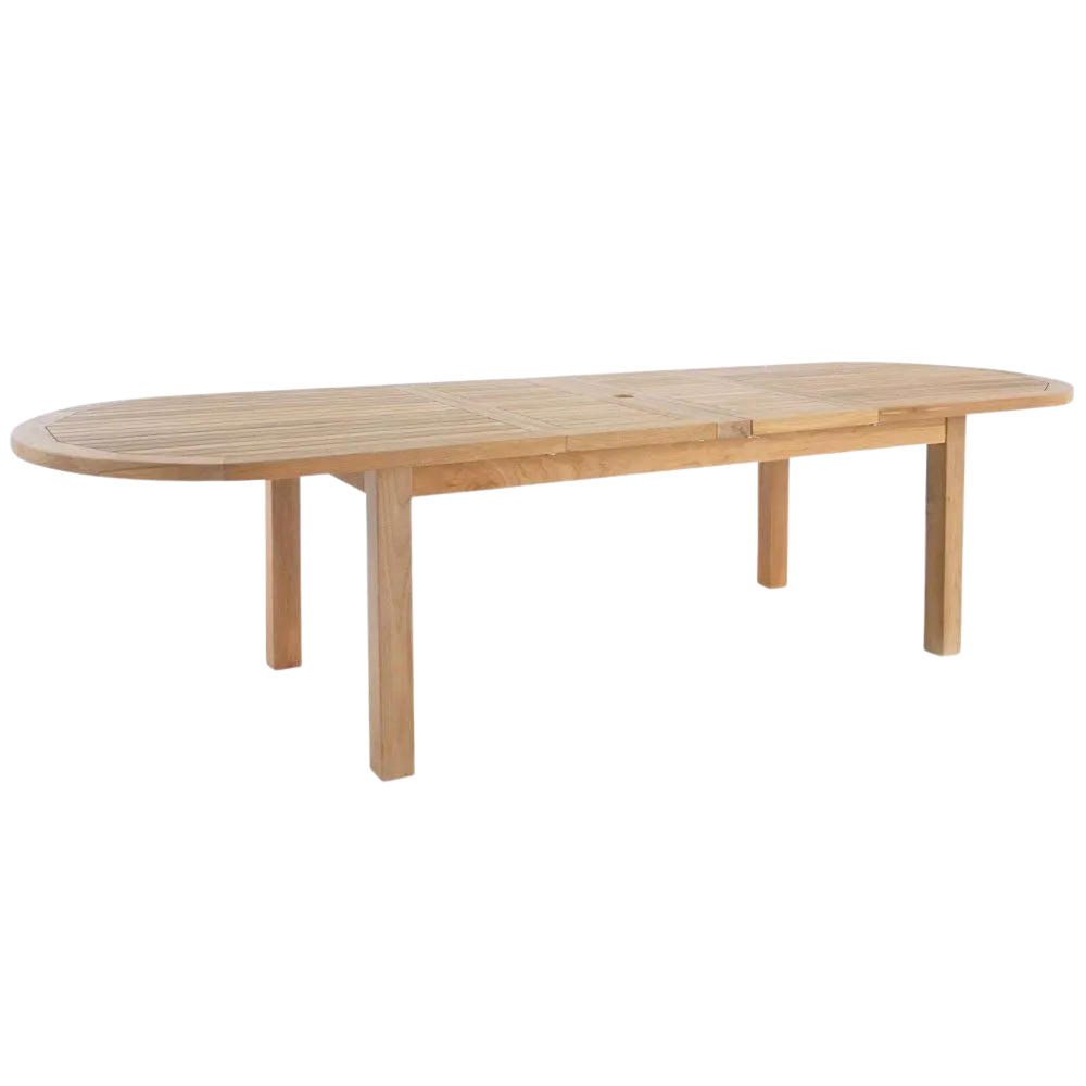 Capri Oval Teak Double Extension Table