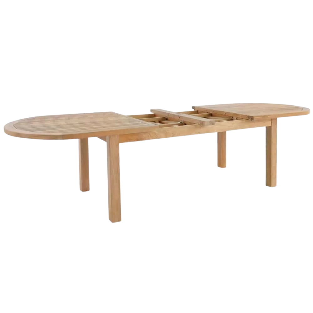 Capri Oval Teak Double Extension Table