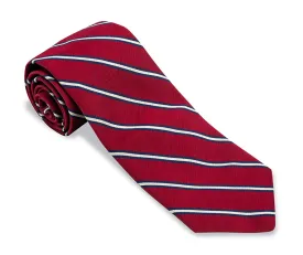 Cardinal/Navy Queens Stripes Necktie - F5561