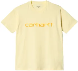 Carhartt WIP Womens Script T Shirt Soft Yellow Popsicle