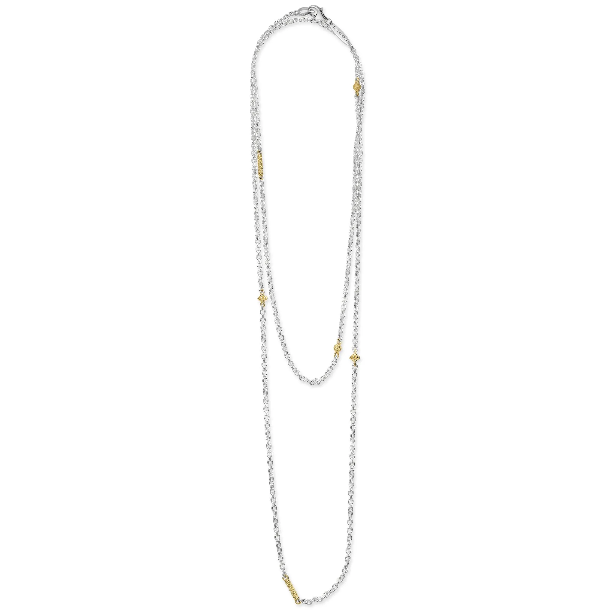 Caviar Icon 32 Inch Two-Tone Caviar Chain Necklace