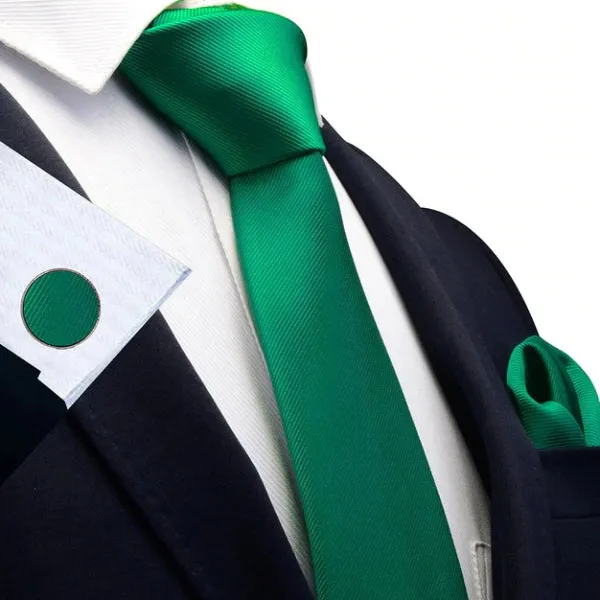 Classy Men Shamrock Green Silk Tie