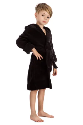 Elowel Boys Girls Hooded Childrens Fleece Sleep Robe Multiple  Colors  Size 2 Toddler -14Y