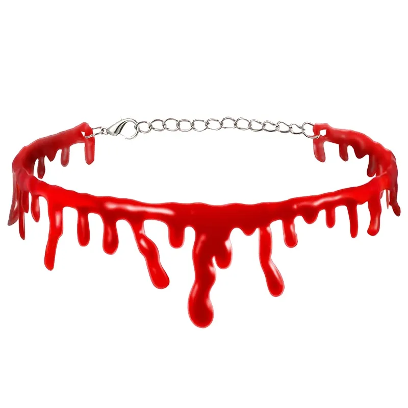 Fake Blood Drip Halloween Necklaces