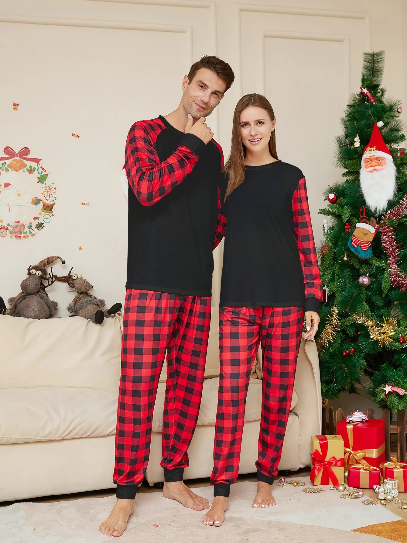 Family Matching Classic Plaid Pajama Set