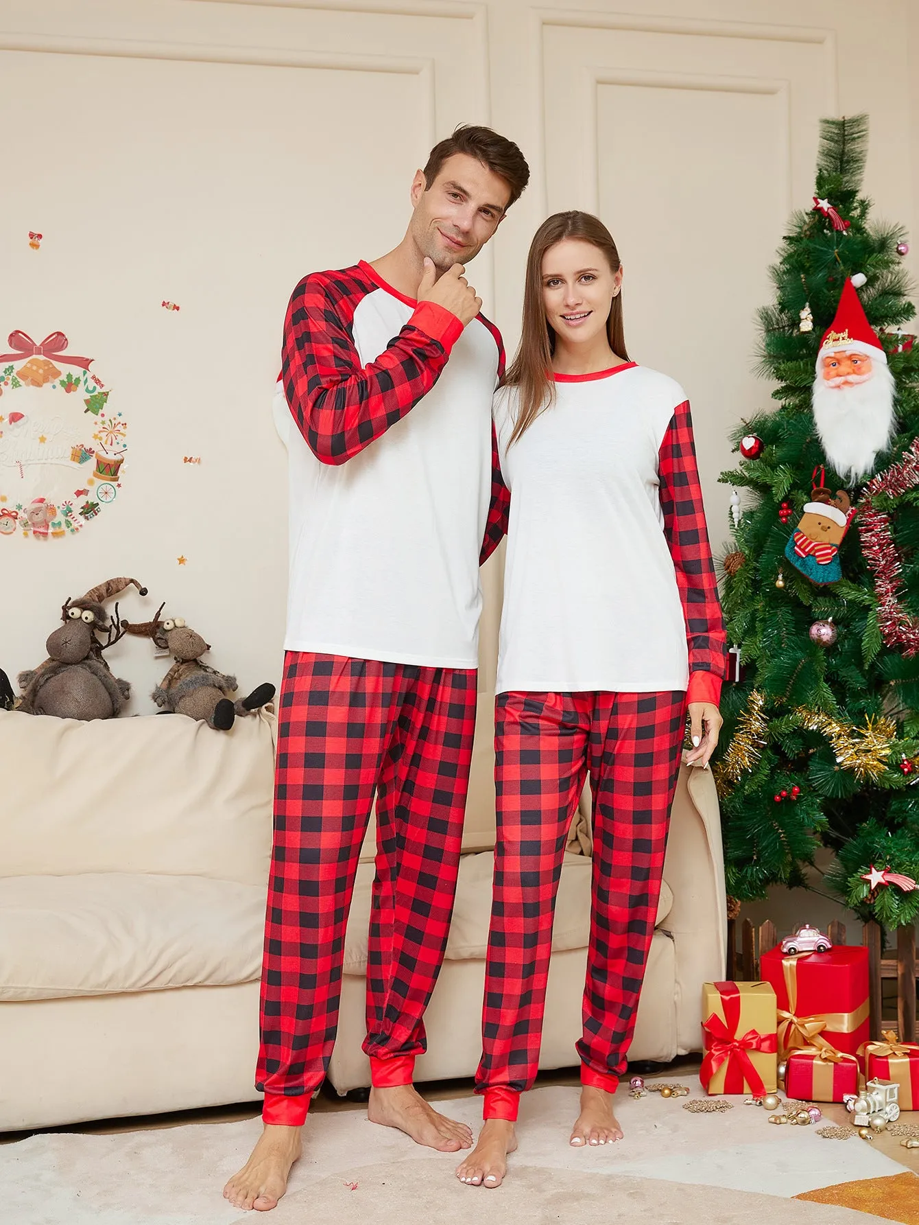 Family Matching Classic Plaid Pajama Set