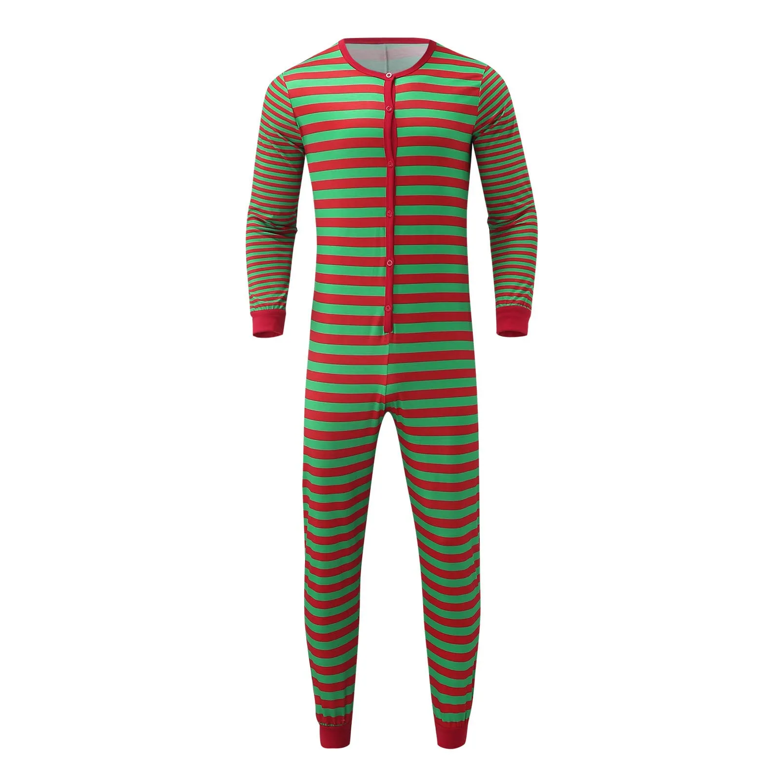 Family Matching One-Piece Striped Christmas Set