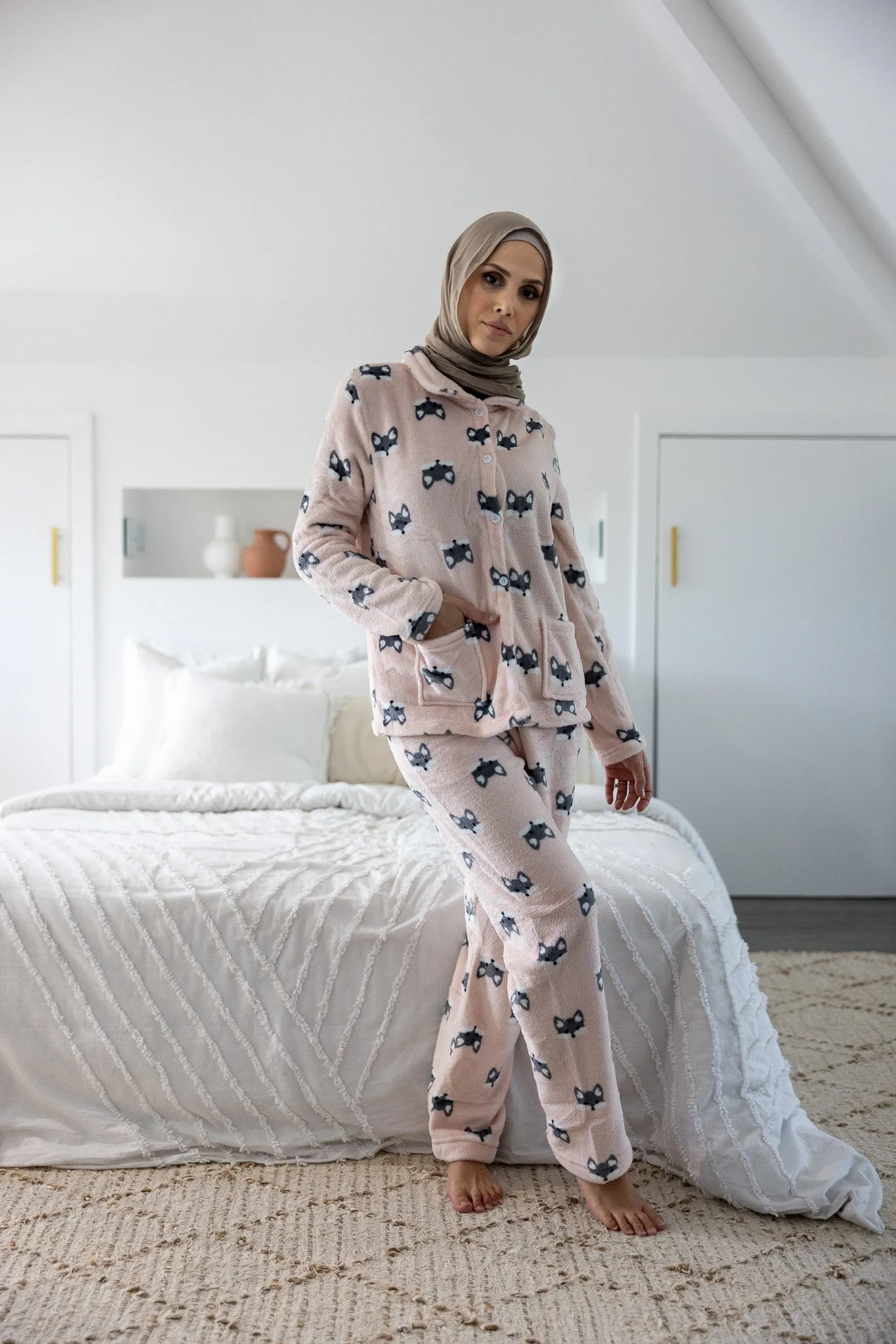 Foxy Button PJ Set