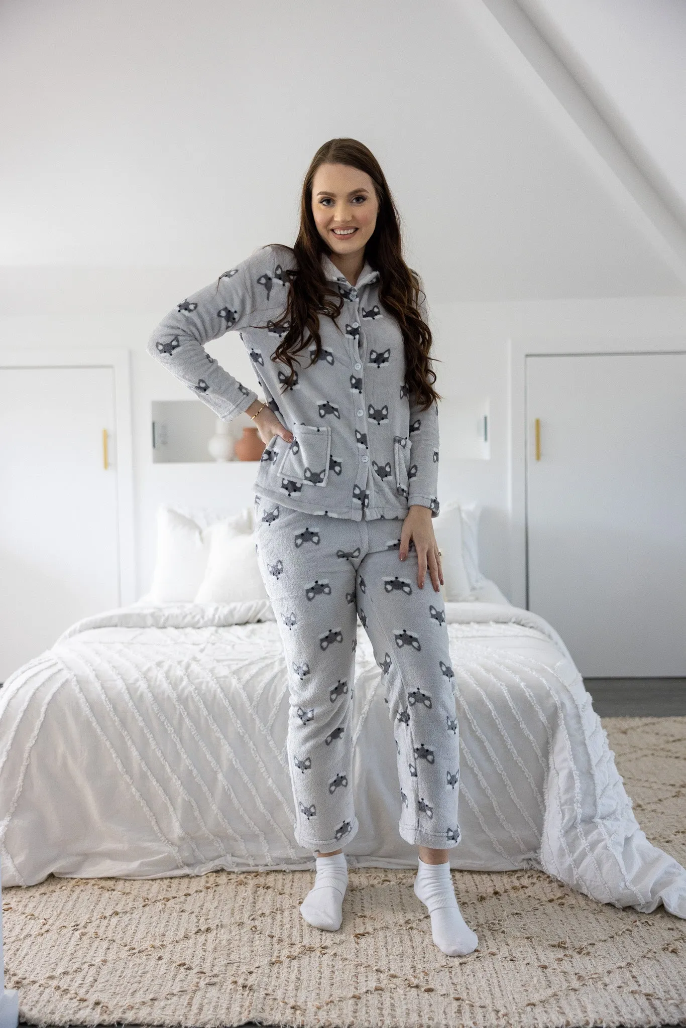 Foxy Button PJ Set