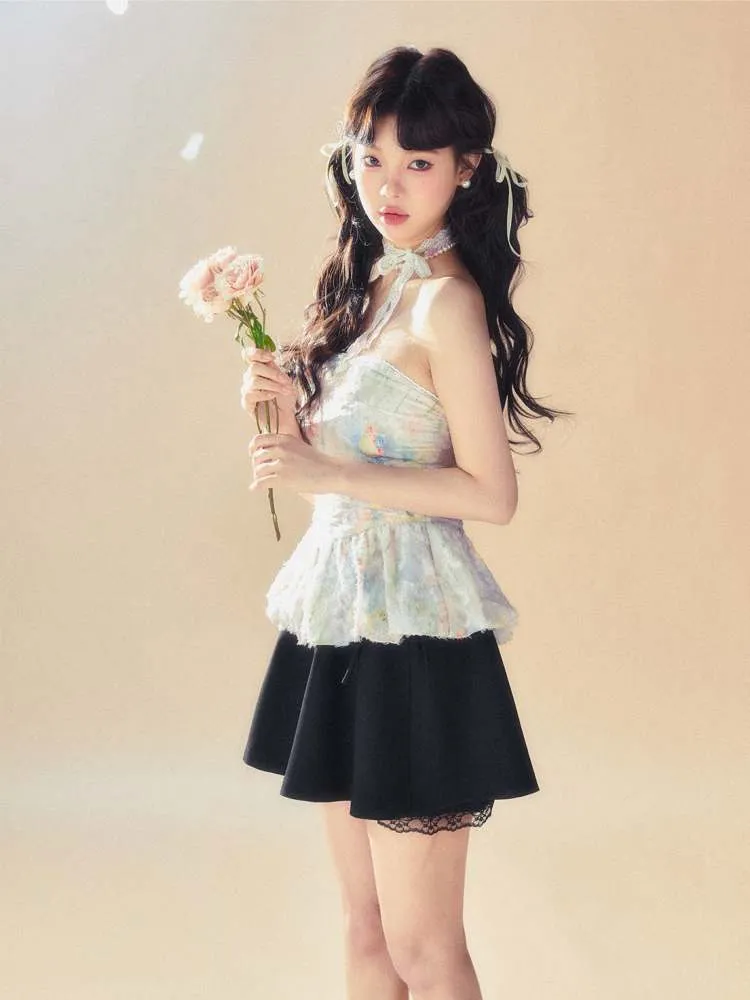 Frills Flower Tube Tops【s0000008073】