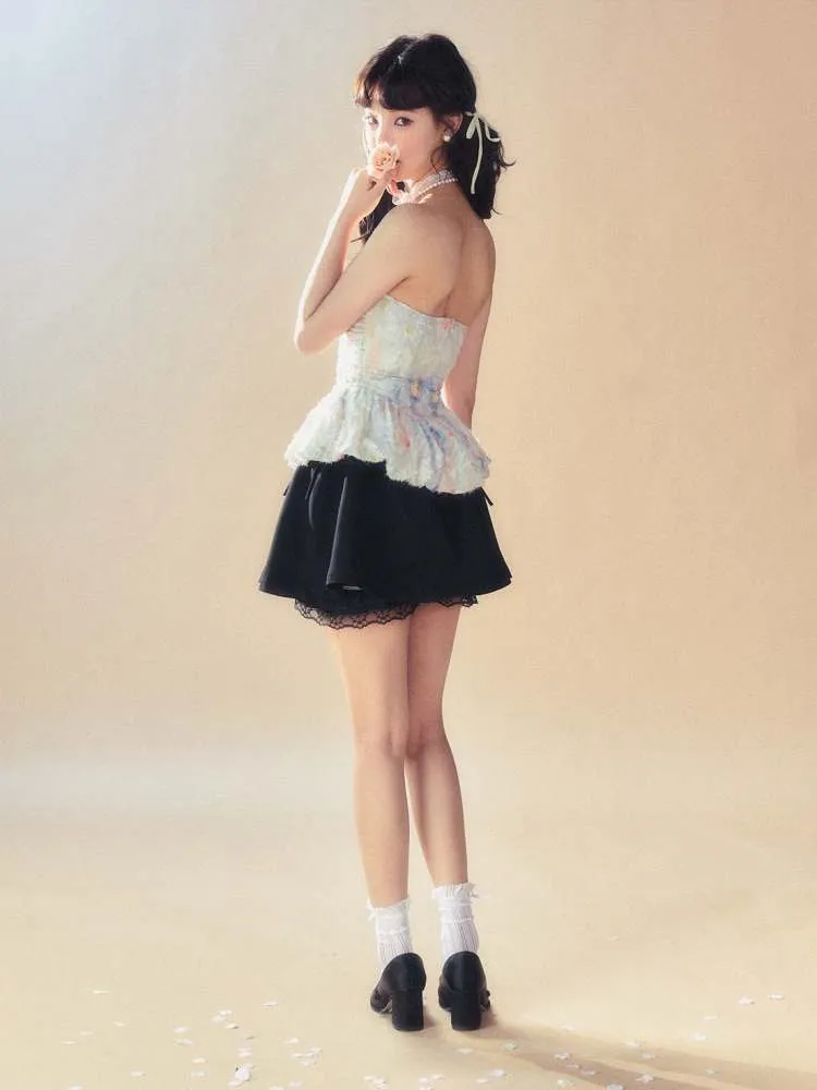 Frills Flower Tube Tops【s0000008073】