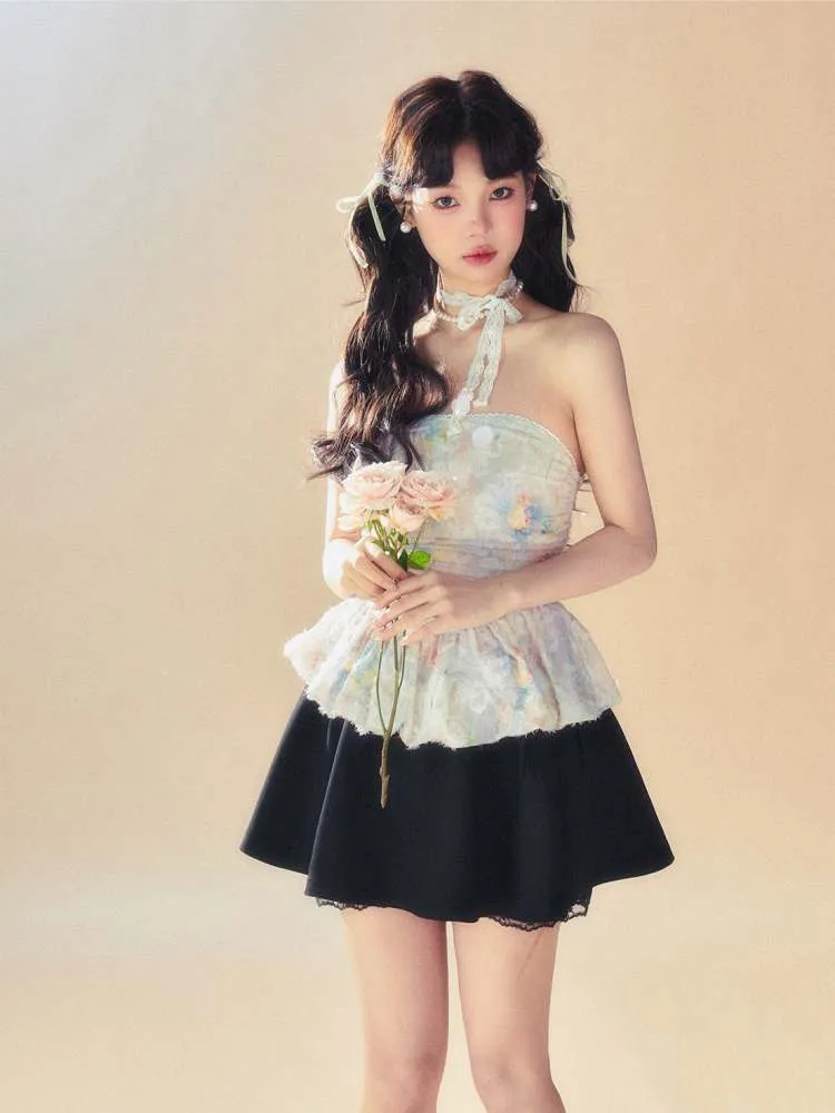 Frills Flower Tube Tops【s0000008073】