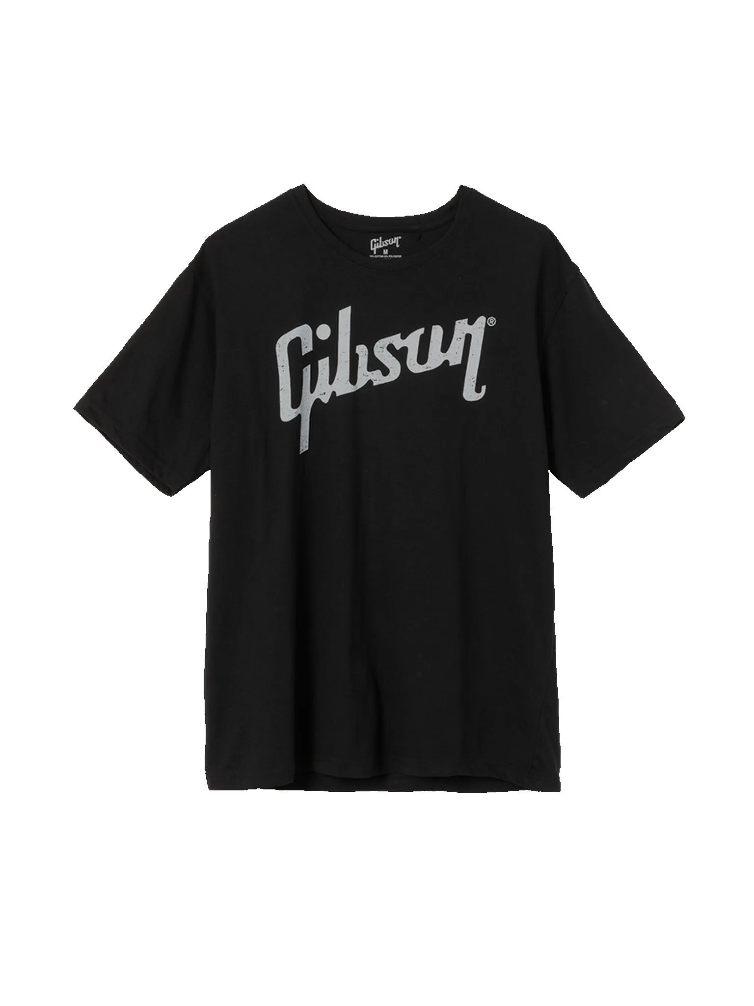 Gibson Distressed Logo T-Shirt, Black, Small