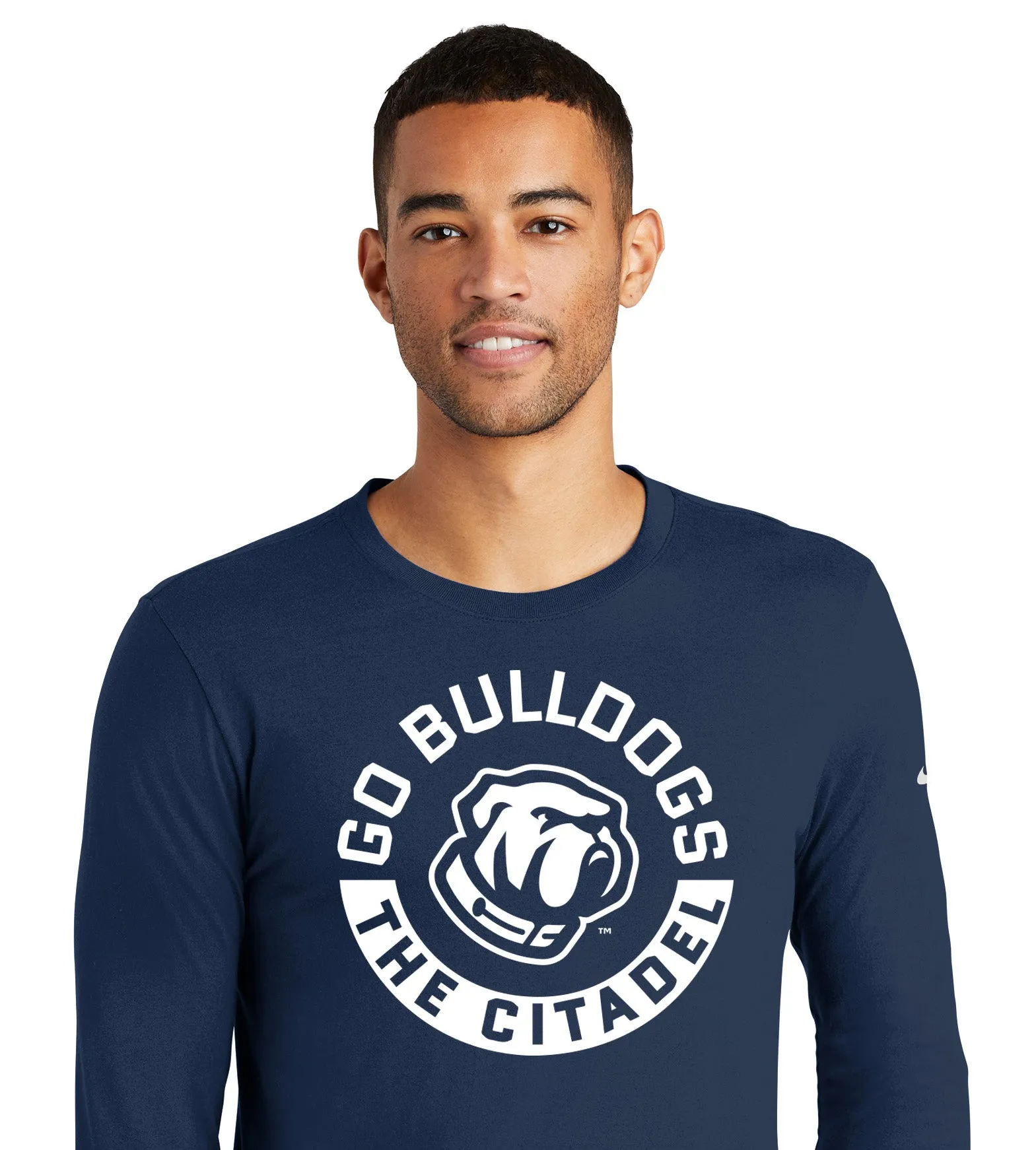 Go Bulldogs,The Citadel ,Nike Core Cotton Long Sleeve Tee