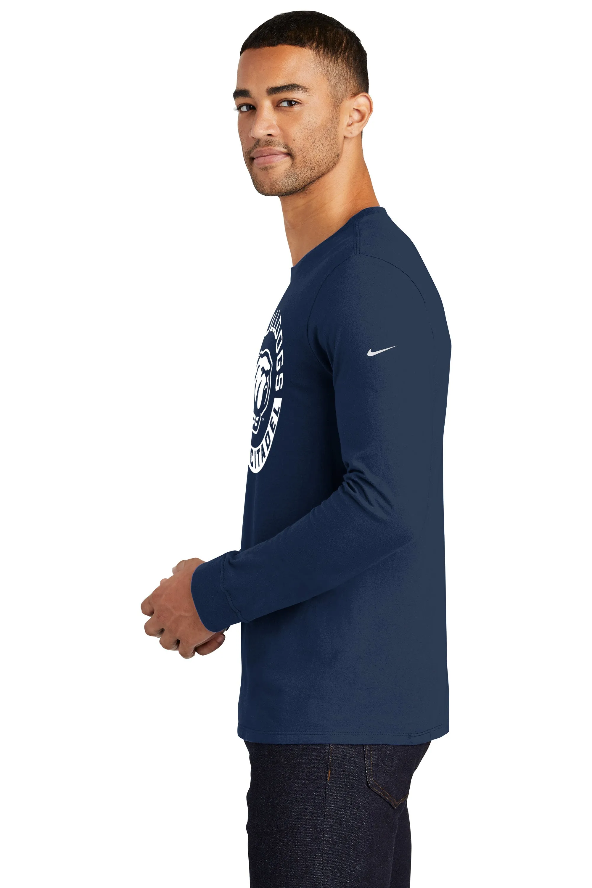 Go Bulldogs,The Citadel ,Nike Core Cotton Long Sleeve Tee