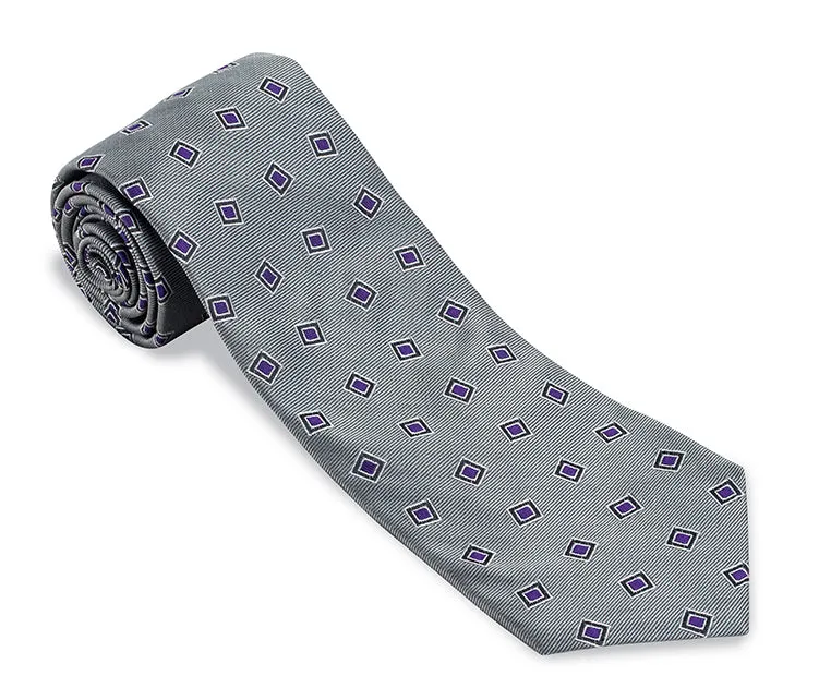 Gray Victoria Medallions Necktie - F5575