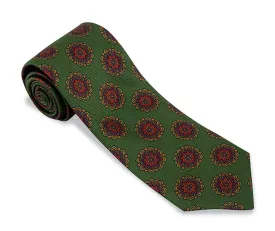 Green Alexander Medallions Necktie - F5584