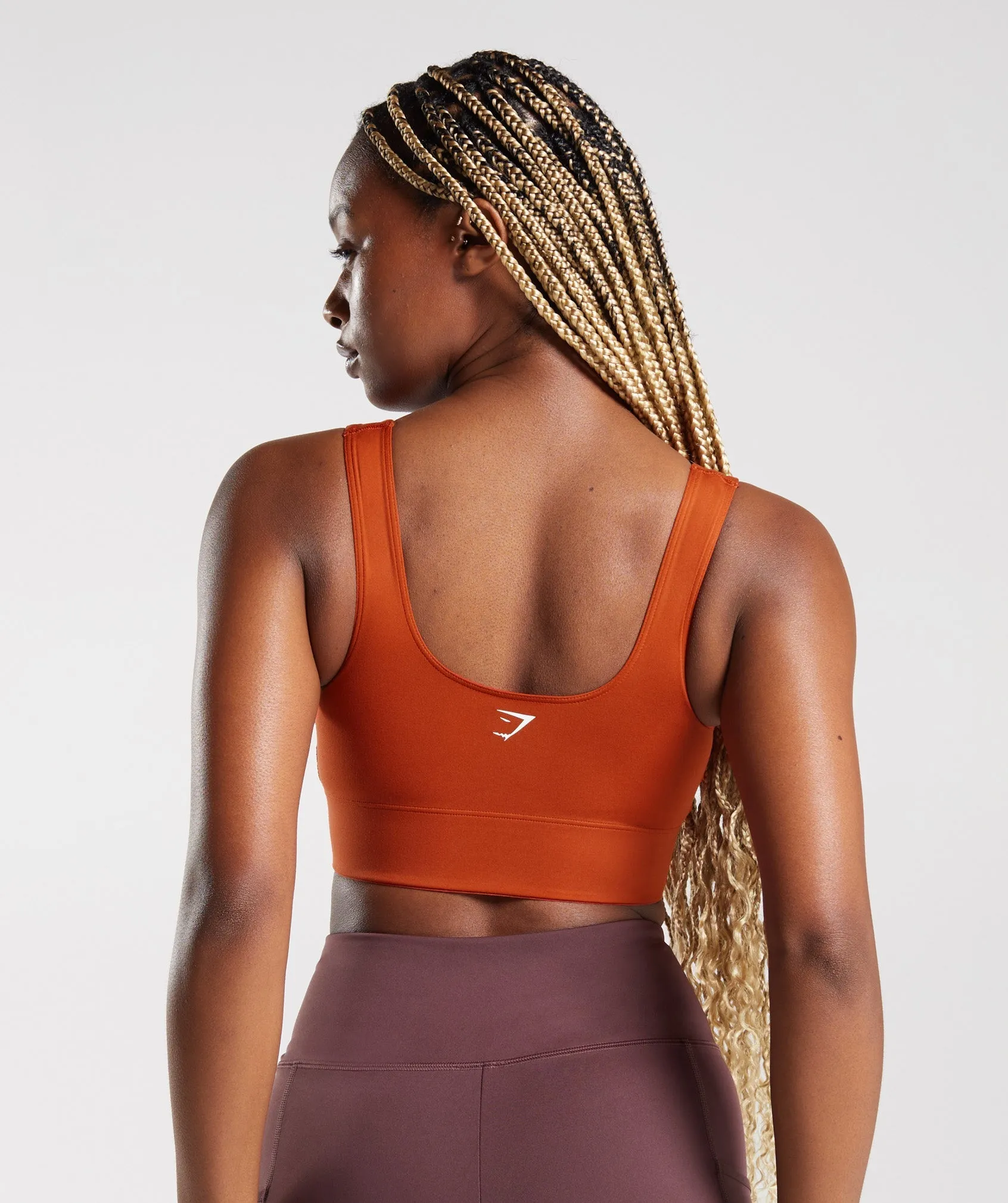 Gymshark Longline Sports Bra - Brick Red