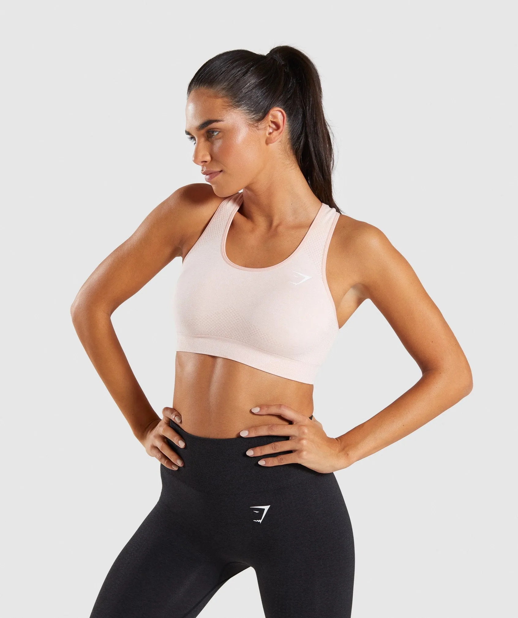 Gymshark Vital Seamless Sports Bra - Blush Nude Marl