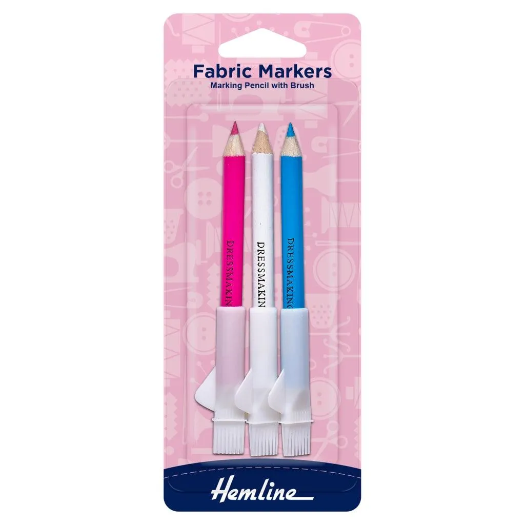 Hemline Fabric Markers with Brush