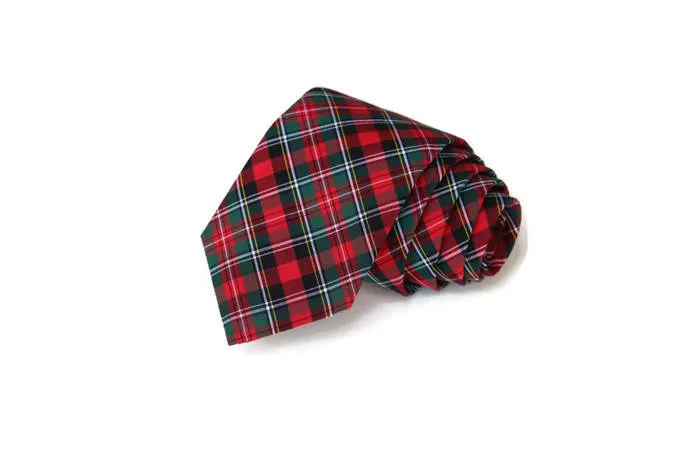 Hunter & Red Tartan Plaid Necktie