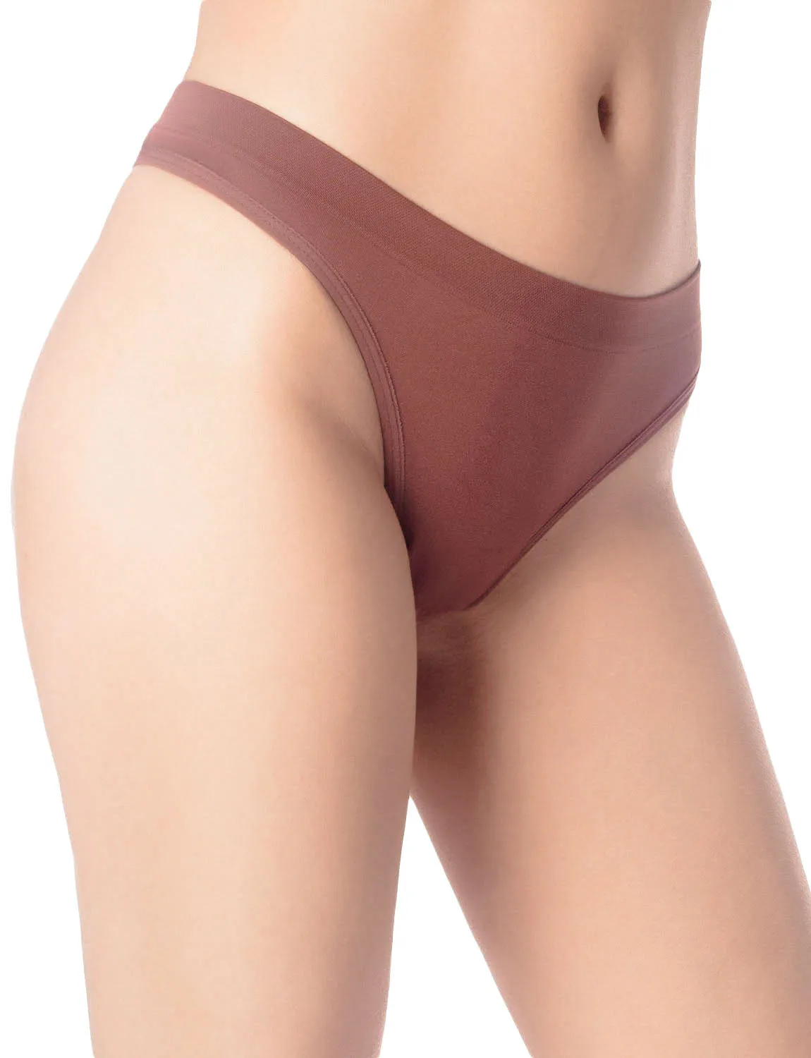 iB-iP Women's Underwear Nude Color Undies String Stretchy Low Rise Yoga Thongs