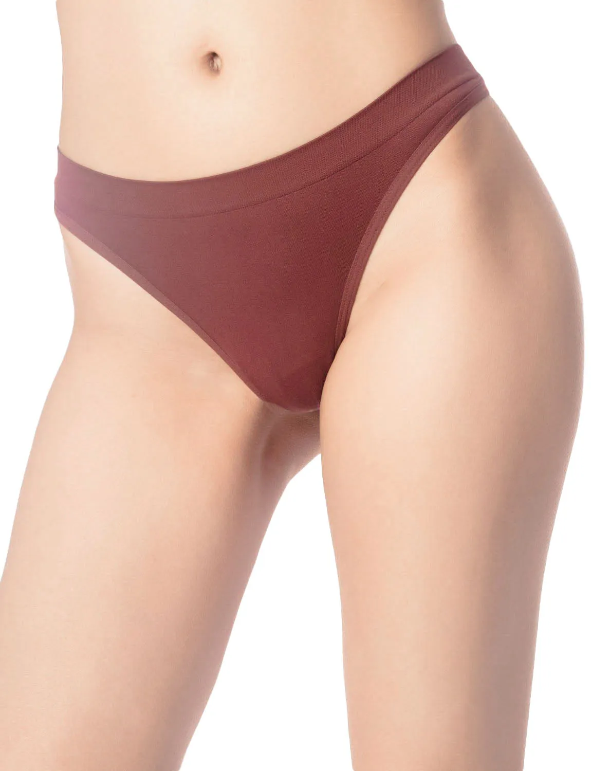 iB-iP Women's Underwear Nude Color Undies String Stretchy Low Rise Yoga Thongs