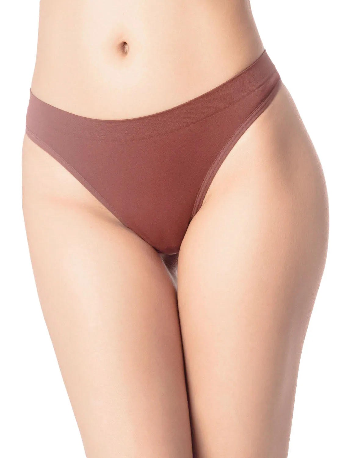 iB-iP Women's Underwear Nude Color Undies String Stretchy Low Rise Yoga Thongs