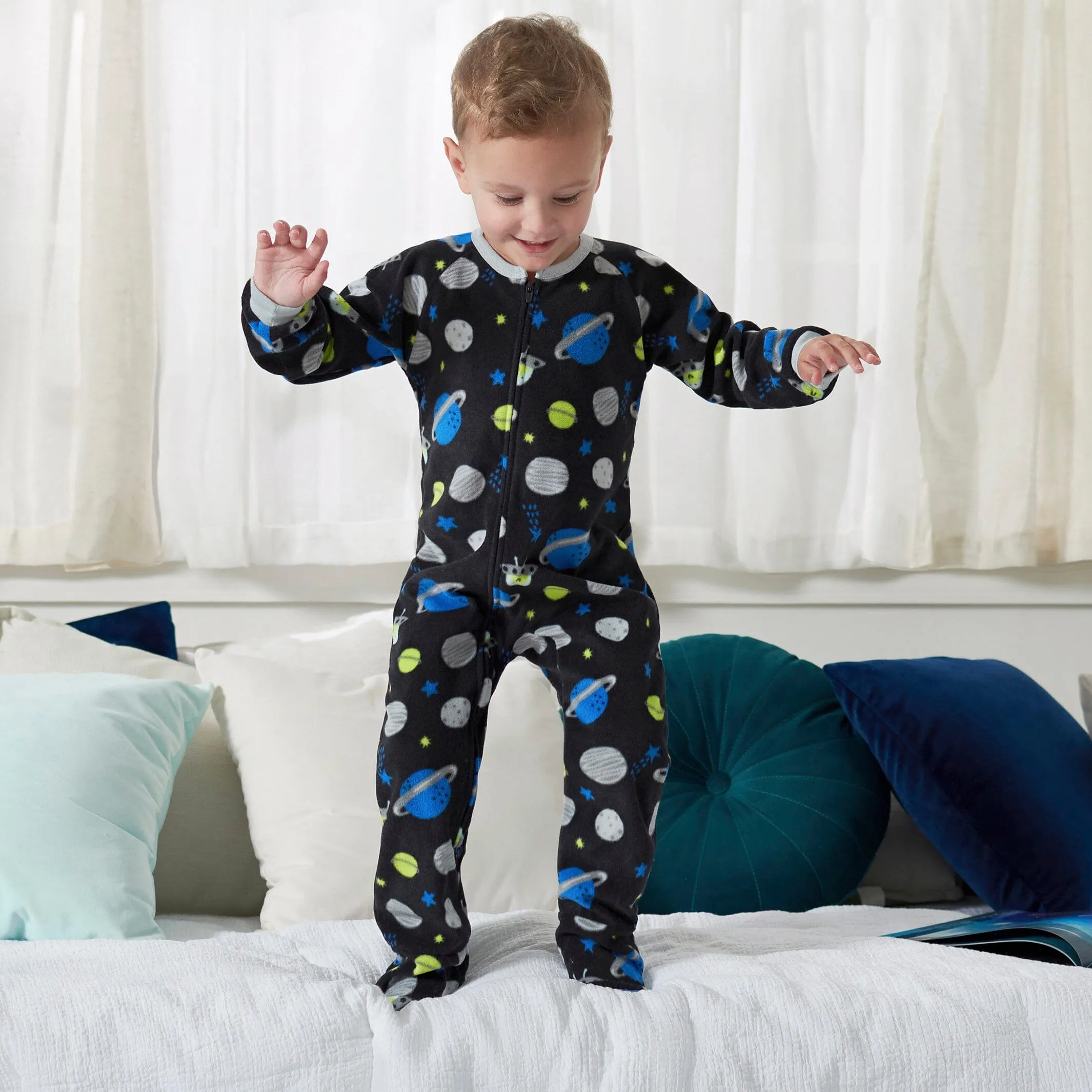 Infant & Toddler Boys Space Fleece Pajamas