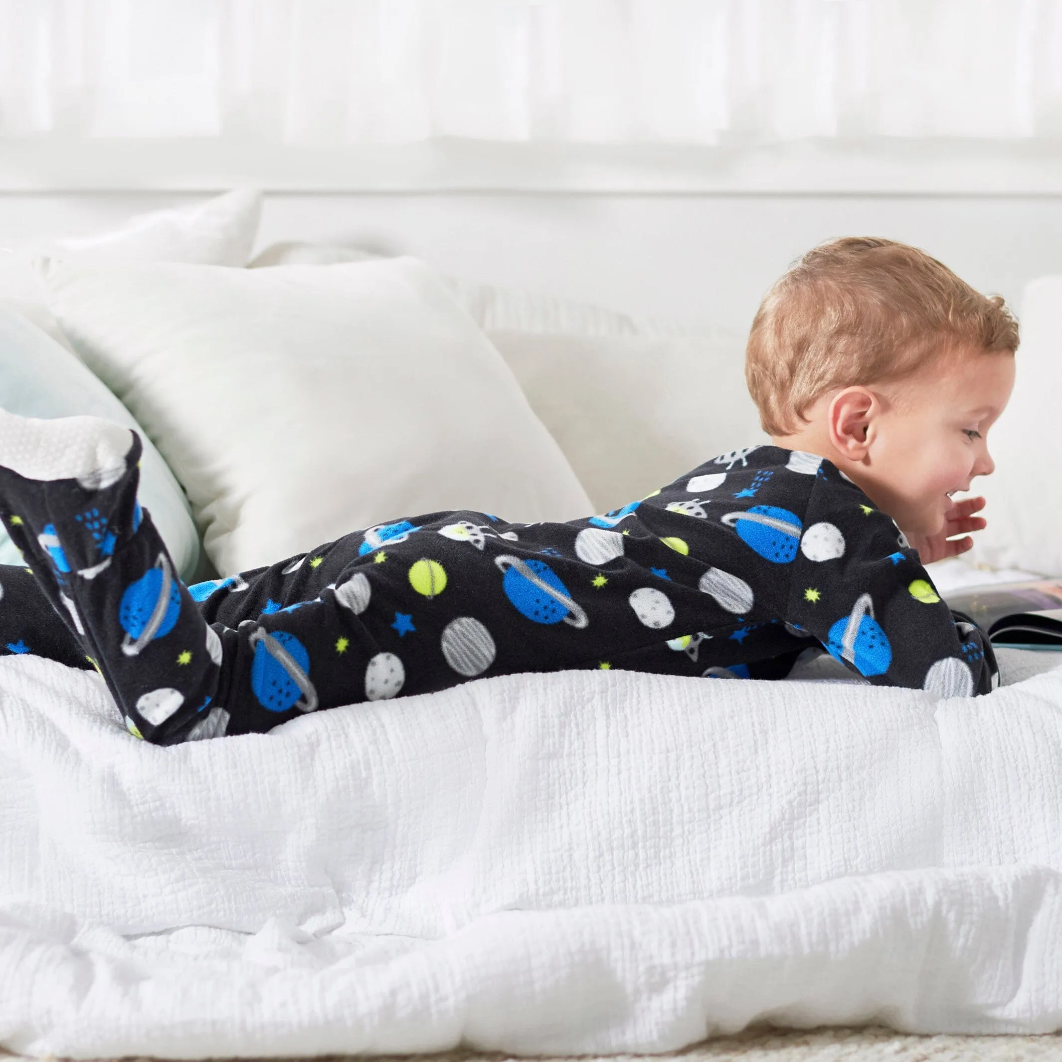 Infant & Toddler Boys Space Fleece Pajamas