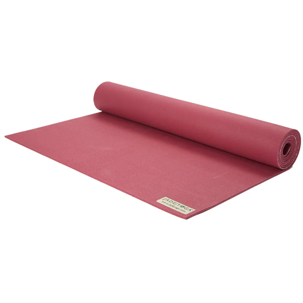 Jade Yoga Harmony Mat - Raspberry & Jade Yoga Cork Yoga Block - Small   Jade Yoga Plant Based Mat Wash - 8 oz Starter Kit