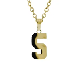 Jersey Number Necklace | Gold Stainless Steel