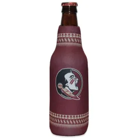 Logo Brands Seminole Logo Tribal Pattern Bottle Cooler - Garnet