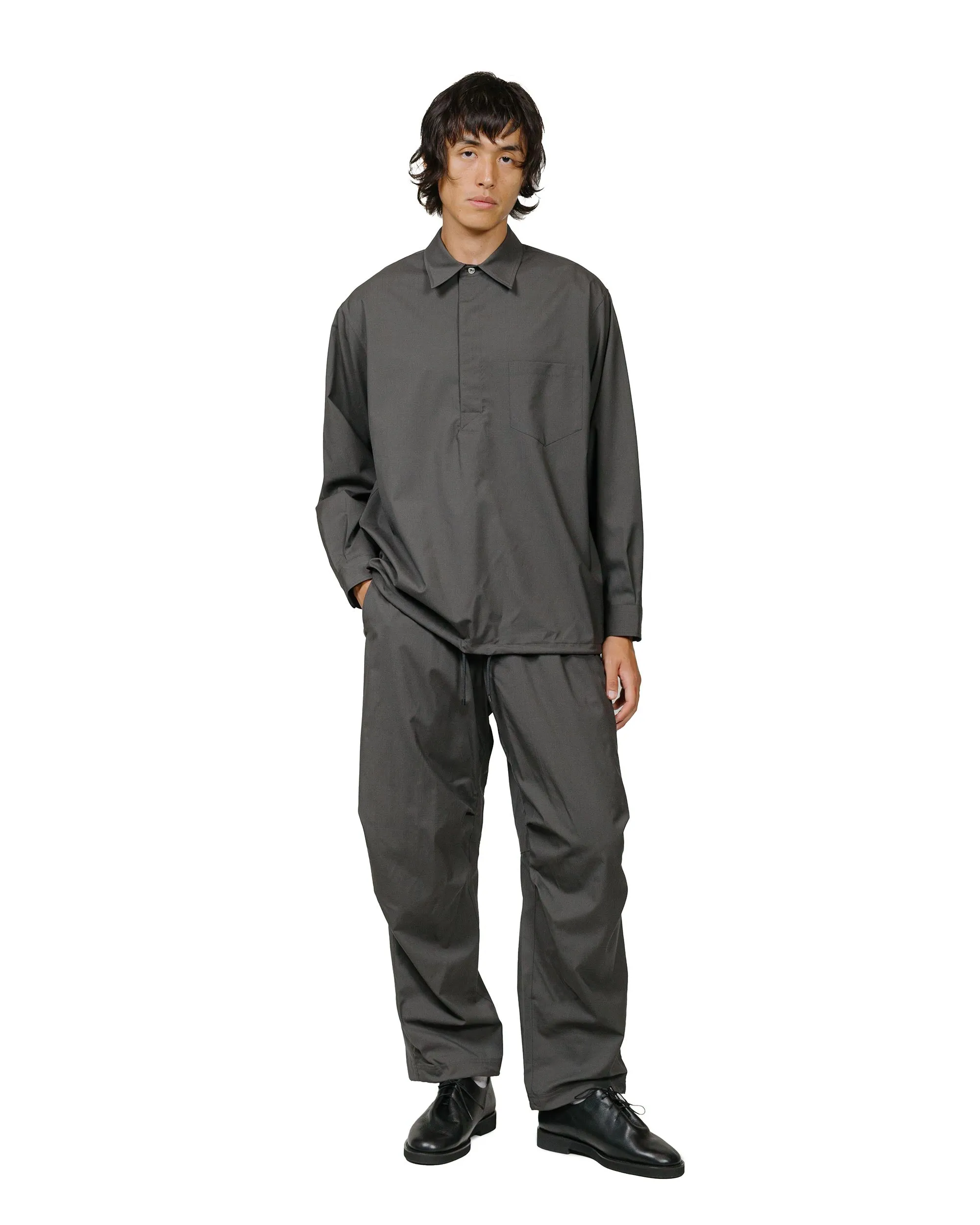 MARKAWARE Easy Army Trousers 2/80 Wool Typewriter Charcoal